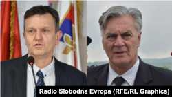 Prema dosada objavljenim rezultatima, Siniša Karan (desno) sa dva posto prednosti u odnosu na Branka Blanušu (lijevo), tvrdi da je pobjednik izbora za predsjednika RS.