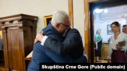 Predsjednik Skupštine Crne Gore Andrija Mandić i ambasador Rusije Aleksandar Lukašik prilikom prvog zvaničnog susreta