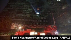 Последствия попадания дрона в жилой дом в Печерском район Киева, 10 октября 2025 года