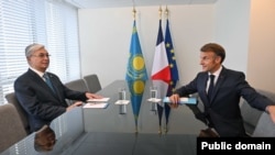 Встреча Токаева и Макрона в Нью-Йорке. Фото Акорды