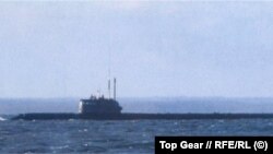 A photo that is alleged to be of a stealthy, advanced Russian spy submarine known as "Losharik."