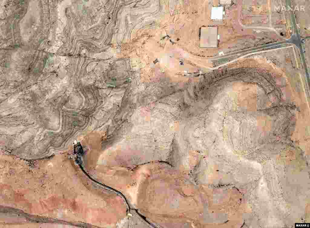 The Isfahan Nuclear Technology Research Center on June 20 before US air strikes and again on June 22 after being hit. 