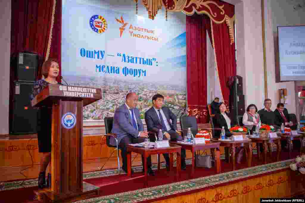 "Азаттыктын" Бишкек бюросунун жетекчиси Айзада Касмалиева.&nbsp;