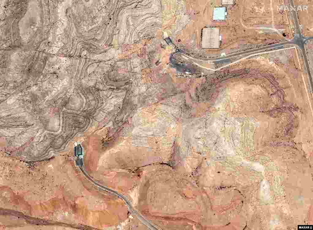 The Isfahan Nuclear Technology Research Center on June 20 before US air strikes and again on June 22 after being hit. 
