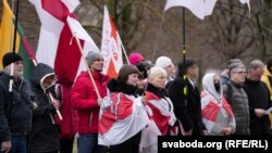 На цырымоніі ля будынку Сейму Літвы 25 сакавіка 2025 году