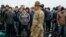 Georgian recruits line up for inspection at a military training center outside Tbilisi.