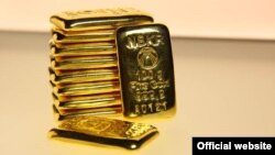Золотые слитки, выпускаемые Нацбанком КР.