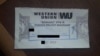 Квитанция на перевод денег из Туркменистана через Western Union 