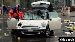 د جرمني په مونشن کې د یو افغان له خوا پر خلکو د موټر له وروستلو وروسته د صحنې عکس