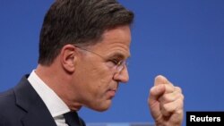 Generalni sekretar NATO-a Mark Rutte u sjedištu saveza u Briselu, april 2025.