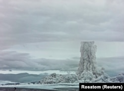 The blast was visible from more than 1,000 kilometers away, while the mushroom cloud climbed 70 kilometers into the air.
