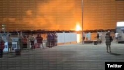 O imagine de pe rețelele sociale din august 2025 surprinde atacul rusesc asupra infrastructurii de gaze din regiunea Odesa, Ucraina.