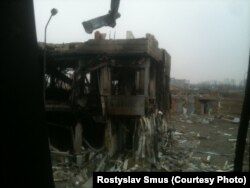 Вигляд на старий термінал ДАПу з вежі