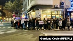 Studenti PMF-a u centru Beograda, 9. decembar 2024.