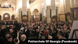 Служба в кафедральном соборе Святой Троицы (Самеба) в Тбилиси, 1 марта 2020 г.