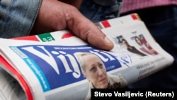 "Vijesti" s fotografijom crnogorske novinarke Olivere Lakić, na koju napad iz 2018. godine još nije do kraja rasvijetljen — Crna Gora, 9. maj 2018.