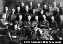 Agents and cadets of the Novosibirsk branch of the NKVD in the 1930s.