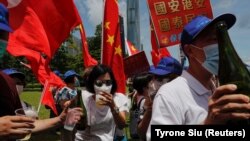 Proslava nakon što je usvojen Zakon o nacionalnoj sigurnosti za Hong Kong, u Hong Kongu, Kina, 30. juna 2020. 