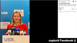 Postarea de pe 29 ianuarie, în care Elena Lasconi își anunță candidatura la alegerile din 4 mai 2025.