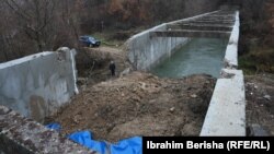 Posledice nakon eksplozije na kanalu Ibar-Lepenac na severu Kosova, 30. novembra 2024.