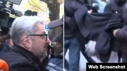 Nika Gvaramia a fost văzut în timp ce era târât, în stare de inconștiență, în timpuil arestării sale din 4 decembrie. 