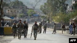 Afghan security forces on patrol in Nangarhar Province, where the deadly attack occurred on January 30. (file photo)