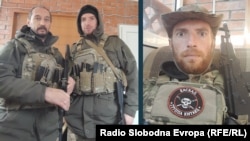 Љупчо Бојчевски, единствениот затвореник во Северна Македонија поради учество во војната на Русија со Украина, на руска страна, фотографиран со Тони Шагмановски