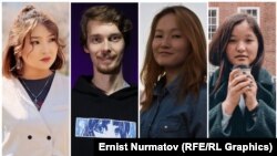 Cолдан оңға қарай: Зиягүл Болот қызы, Александр Александров, Айдай Еркебаева, Зара Садығалиева.