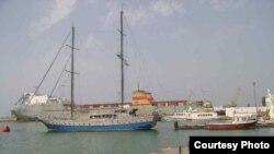 Poti's harbor, awaiting an incoming aid shipment