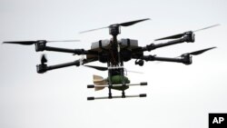 Rusiya-Belarus birgə hərbi təlimləri zamanı bomba daşıyan dron.