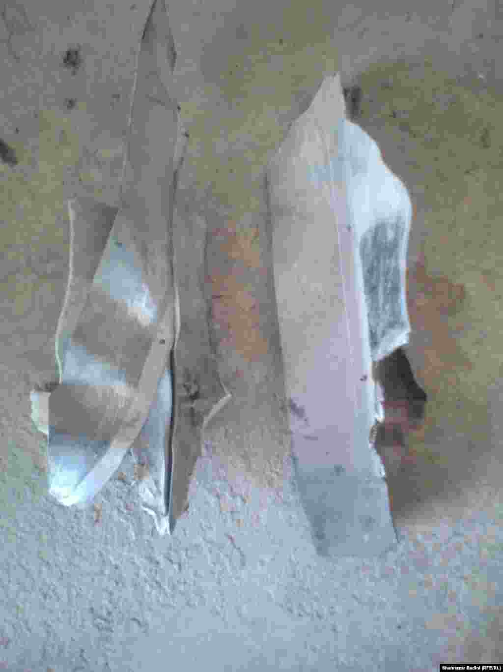 More parts of the weapon that hit the taxi Mansur was traveling in.