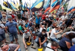 Протест шахтарів під Офісом президента, 30 червня 2020 року