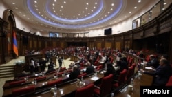 Национальное Собрание обсуждает законопроект о членстве Армении в Европейском Союзе, Ереван, 11 февраля 2025 года.