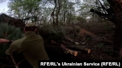 Imagine de la una din locațiile folosite de artileriștii ucraineni la Pokrovsk.