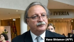 Presidential candidate Grigol Vashadzeso is a former foreign minister who is running for the opposition United National Movement.