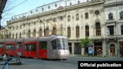 ფოტომონტაჟი, თანამედროვე ტრამვაი რუსთაველის გამზირზე