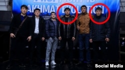 Кылычбек Саркарбаев жана ал «бутума атты» деп кайрылуу жасаган Төлөгөн Рахманберди уулу.