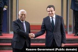 Presidenti i Këshillit Evropian, Antonio Costa, pritet nga kryeministri në detyrë i Kosovës, Albin Kurti.