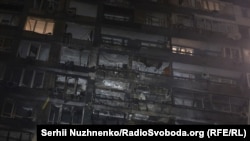 Влучання уламків безпілотника у житловий будинок. Печерський район, Київ, 10 жовтня 2025 року