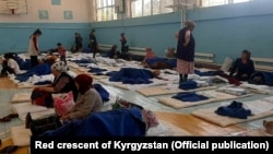 Качкындар убактылуу жайгашкан жер. Баткен району. 30-апрель, 2021-жыл.