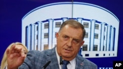 Bosnia Serb Leader Milorad Dodik. (File photo)