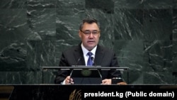 Садыр Жапаров БУУнун трибунасында. 23-сентябрь, 2025-жыл.