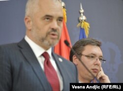 Edi Rama dhe Aleksandar Vuçiq, 2014.