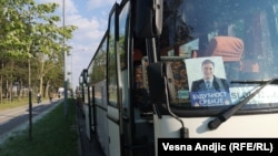 Parkirani autobusi na ulicama Beograda pred Vučićev miting "Budućnost Srbije"