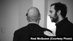 Srećko Horvat sa Yanisom Varoufakisom, Brussels, mart 2019