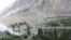 A view of Badswat village submerged by floodwaters after a glacial lake outburst in Gilgit-Baltistan Province in Pakistan in July 2018. 