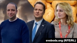 Каляж (зьлева направа): Аляксандар Фрыдман, Франак Вячорка, Анастасія Лузгіна