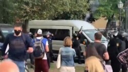 Belarusian Police Fire Into Air As Protesters Arrested In City Of Brest