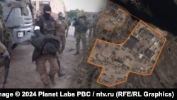 Kampi i filtrimit i Ushtrisë Ruse në Naroulia, Bjellorusi, në fillim të vitit 2022.