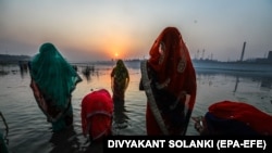 Индиядагы Чхат фетивалы.